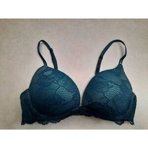 Victoria's Secret Size 34C Teal Lace Biofit Push Up Bra